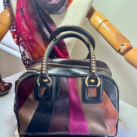 D&G Multicolor Leather Suede Satchel. - Picture 4 of 8